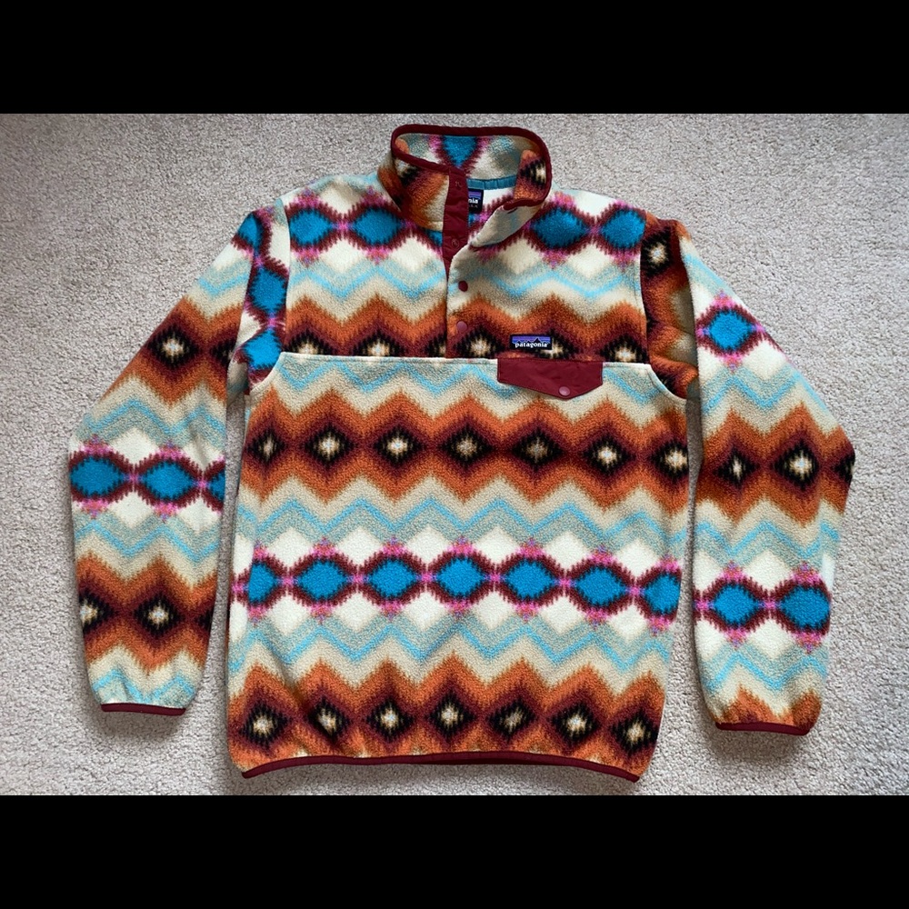 🏔 Patagonia timber twist synchilla fleece pullover, medium